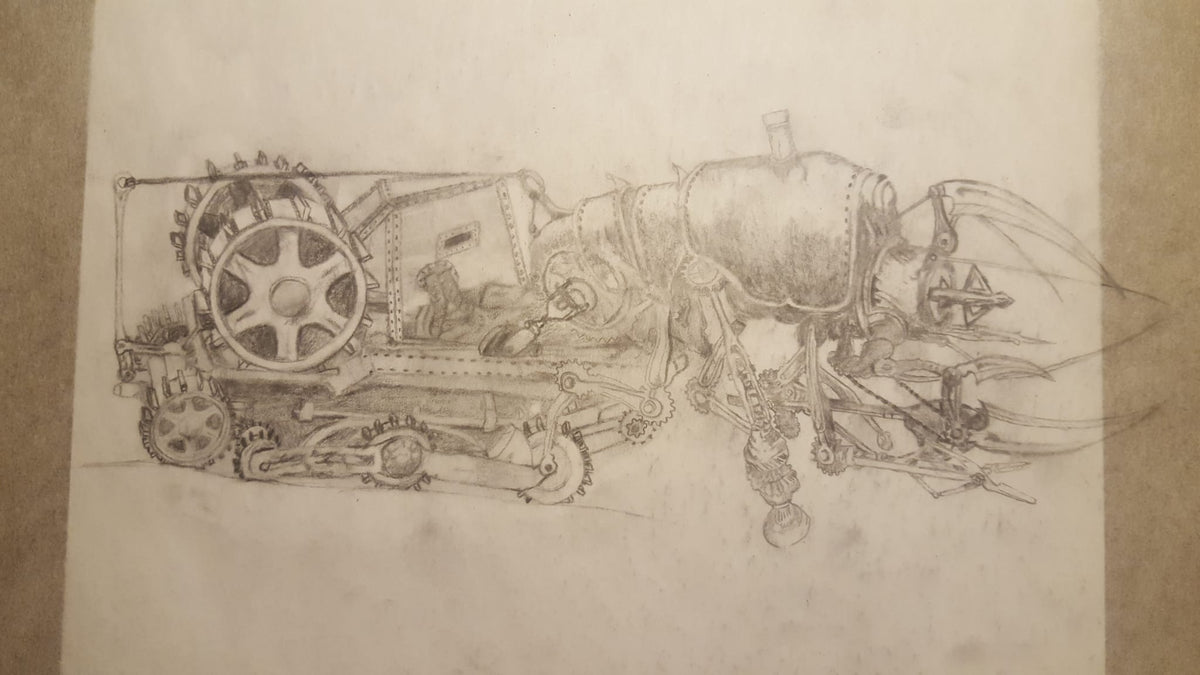 Prototype of a machine for one of the creepier factions in the old Holy War concept.